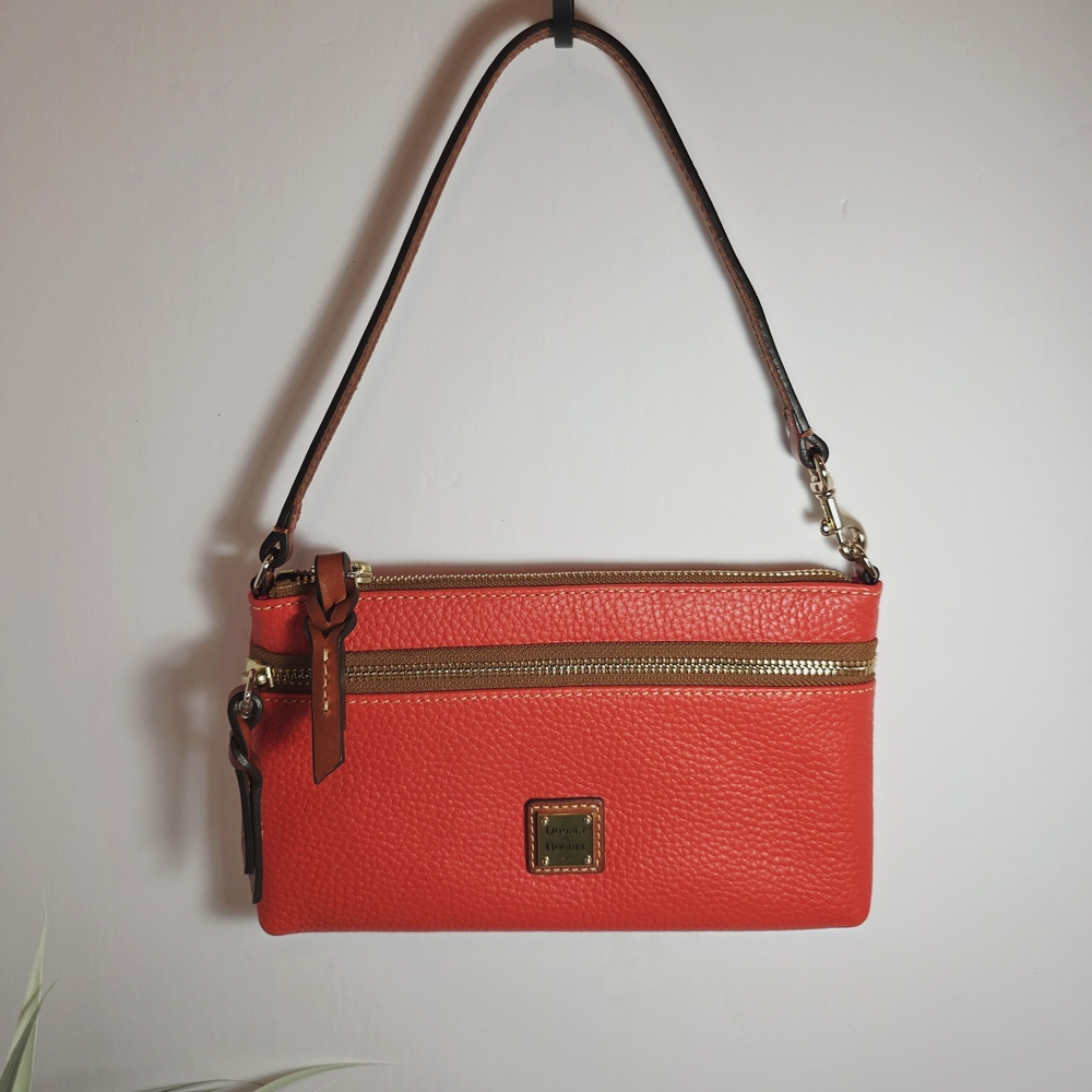 Dooney & Bourke Red Leather Hand Bag - Picture 2 of 9